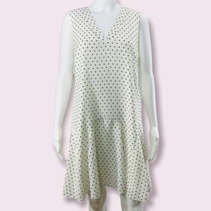J. Crew Cream and Black Polka Dot Mini Dress